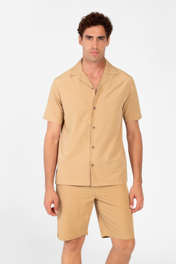 Men's Slim Fit Outfit Set Half Sleeve Shirt and Short