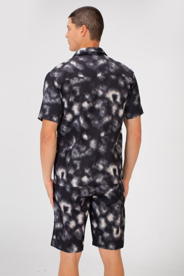 Men's Tie Die Outfit Half Sleeve Summer Shirt And Short