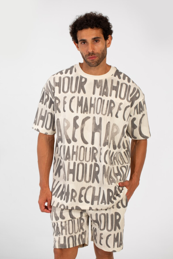 Men's Printed Casual Regular Fit Outfit Set Half Sleeved T-shirt And Short