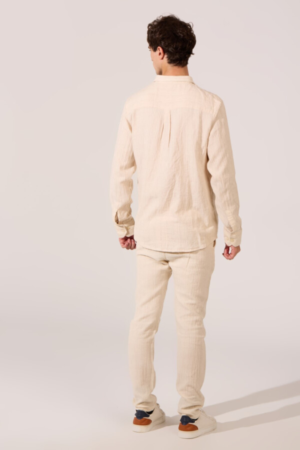 Men's Slim Fit Outfit Set Comfortable Fabric Long Sleeve Shirt And Pants