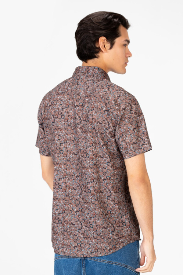 Men's Printed Slim Fit Half Sleeve Shirt