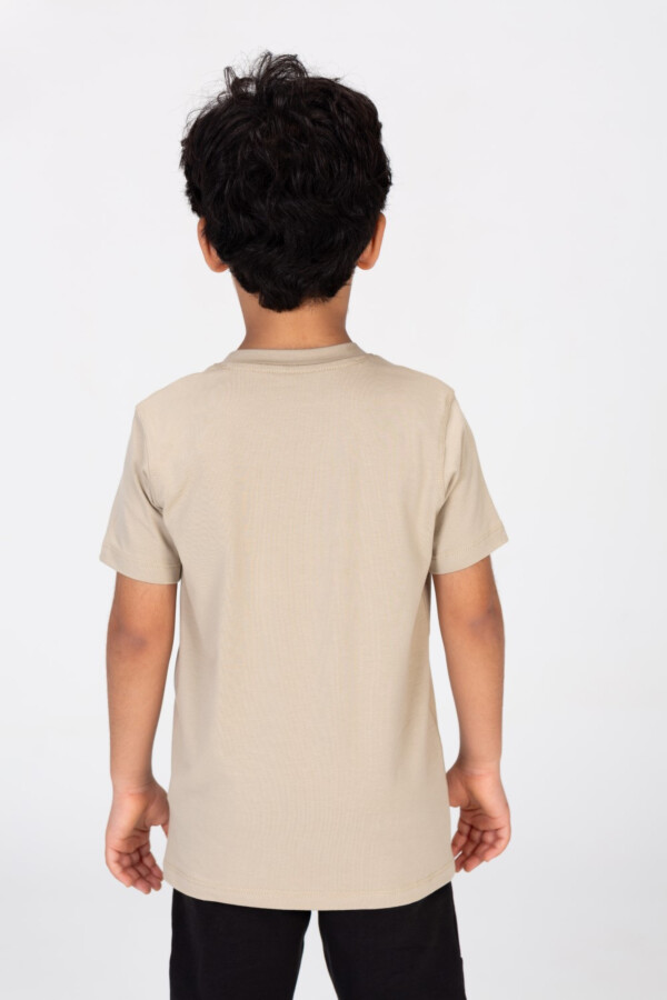 Boys T-shirt With A Bear Print On The Front Made Of Comfortable Cotton Material