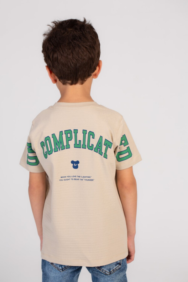 Boy's Front Left Chest & Back Printed Regular Fit Made Of Soft Cotton T-shirt Stand Out With Its Unique Front & Back Print