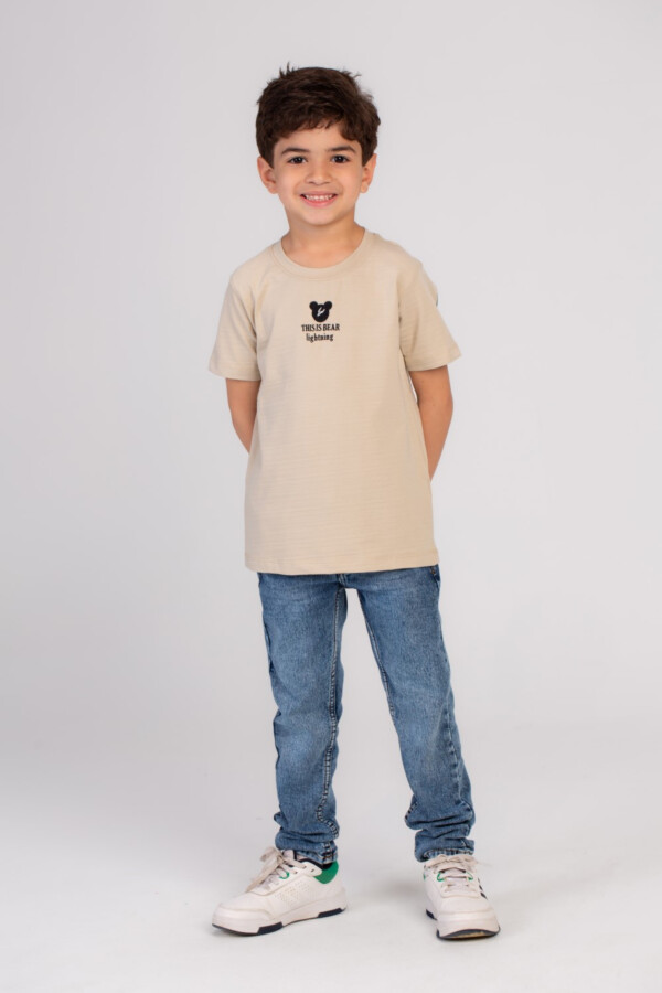 Boy's Front Left Chest & Back Printed Regular Fit Made Of Soft Cotton T-shirt Stand Out With Its Unique Front & Back Print