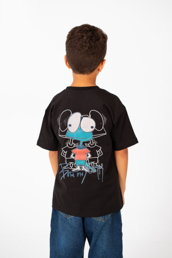 Boy's Printed Oversized Short Sleeved Crew Neck T-shirt