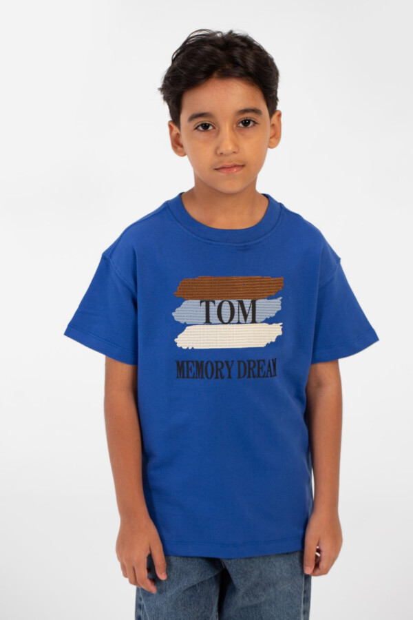 Boy's Summer Milton Oversized Short Sleeve Text Print T-Shirt