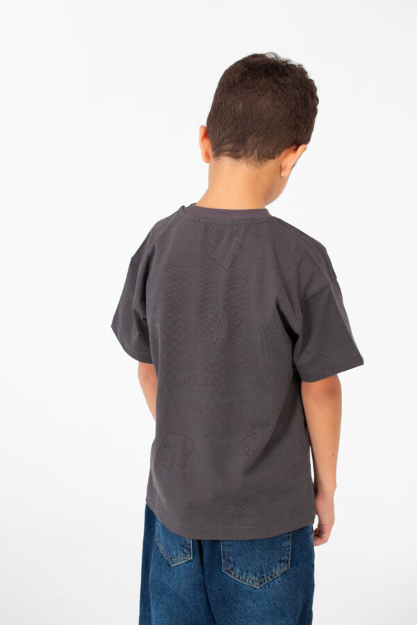 Boy's Basic Plain Oversized T-Shirt With Round Neck And Short Sleeves