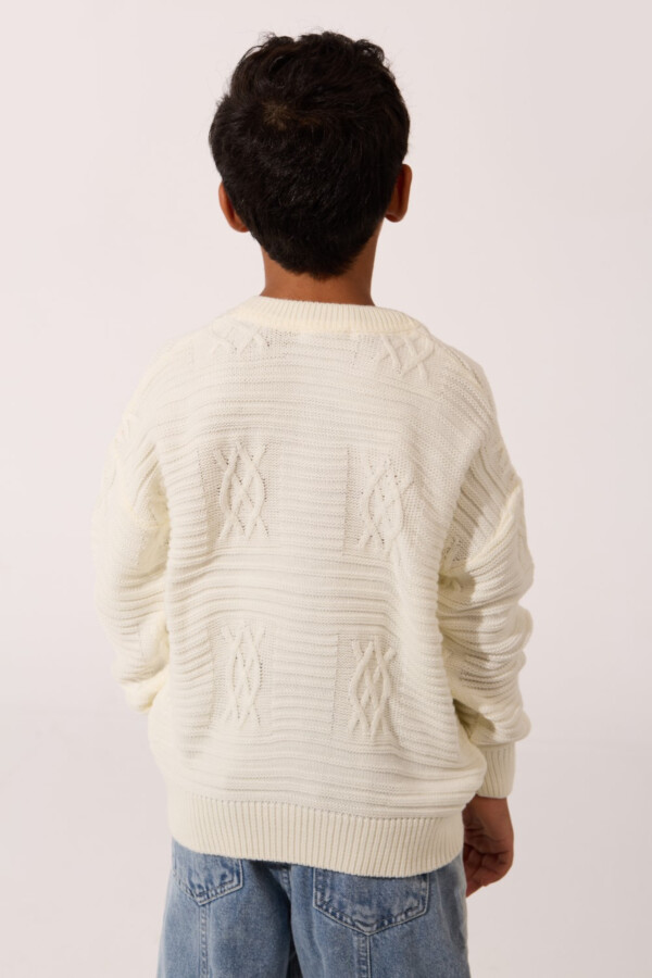 Boy's Modern Crew Neck Long Sleeve Pullover