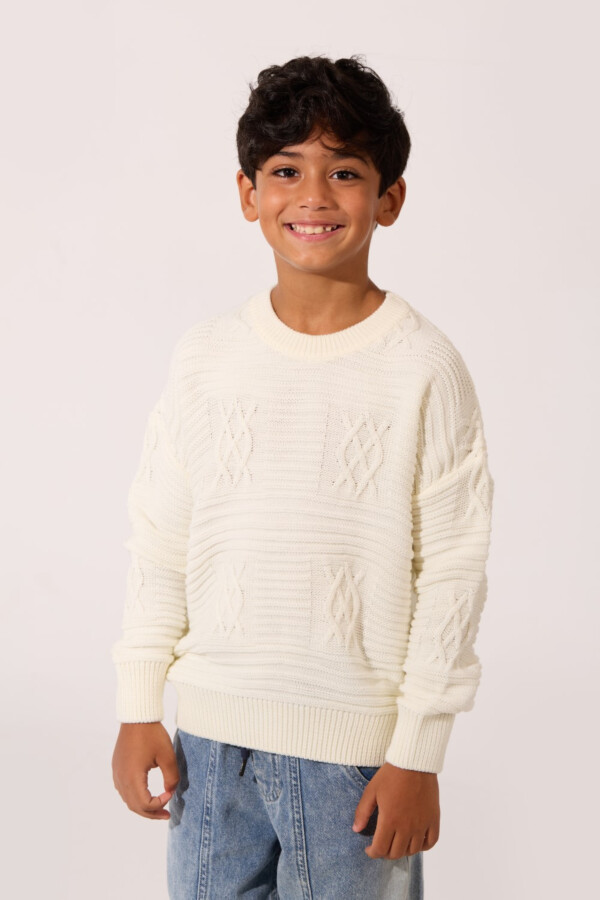 Boy's Modern Crew Neck Long Sleeve Pullover