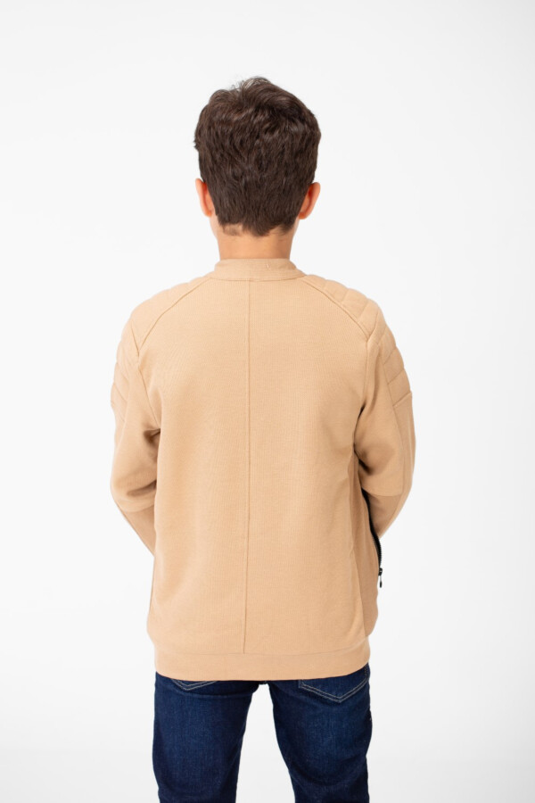 Boy's Padded Gabardine Jacket With Full Zipper Closure