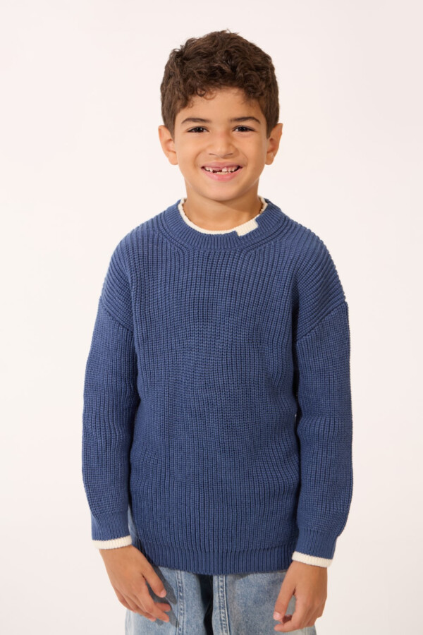 Boy's Crew Neck Sweatshirt In Breathable Fabric With Long Sleeves