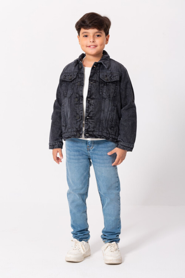 Boy's Casual Denim Slim Fit Jackets With Inside Fur