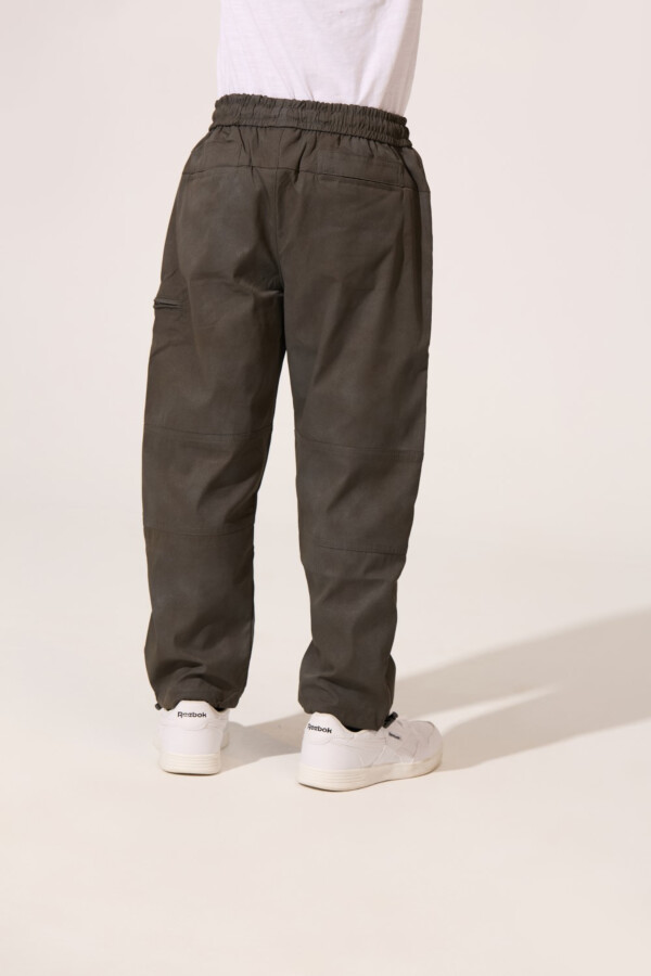 Boy's Tomato Oversized Modern Washed Sweatpants With Side Zipper Pockets