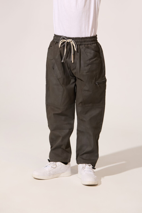 Boy's Tomato Oversized Modern Washed Sweatpants With Side Zipper Pockets