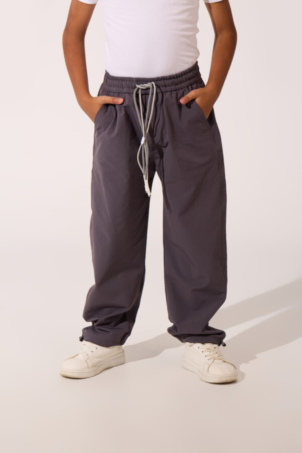Boy's Oversized Waterproof Soft Pants With Drawstring And Pockets