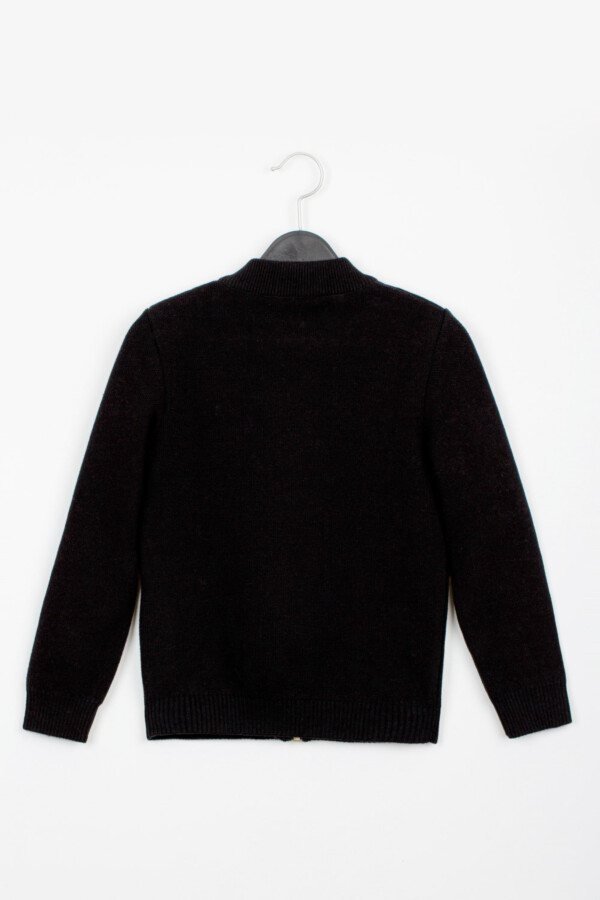 Boy's Slim Fit Full Zipper Padded Basic Wool Pullover