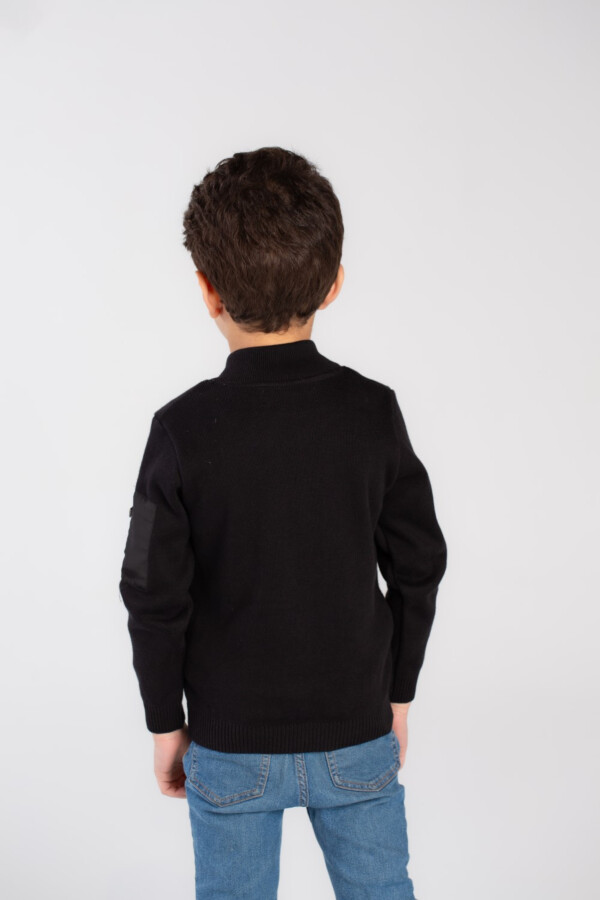 Boy's Slim Fit Full Zipper Padded Basic Wool Pullover With Unique Style