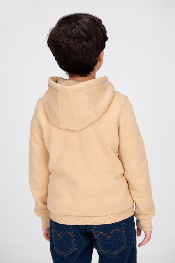 Boy's Slim Fit Hoodie Made Of Comfort Melton Padded Basic Sweatshirt