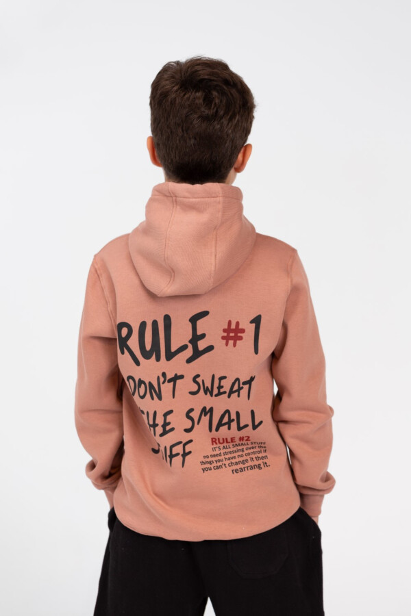 Boy's Hoodie Sweatshirt With Kangaroo Pocket And Print