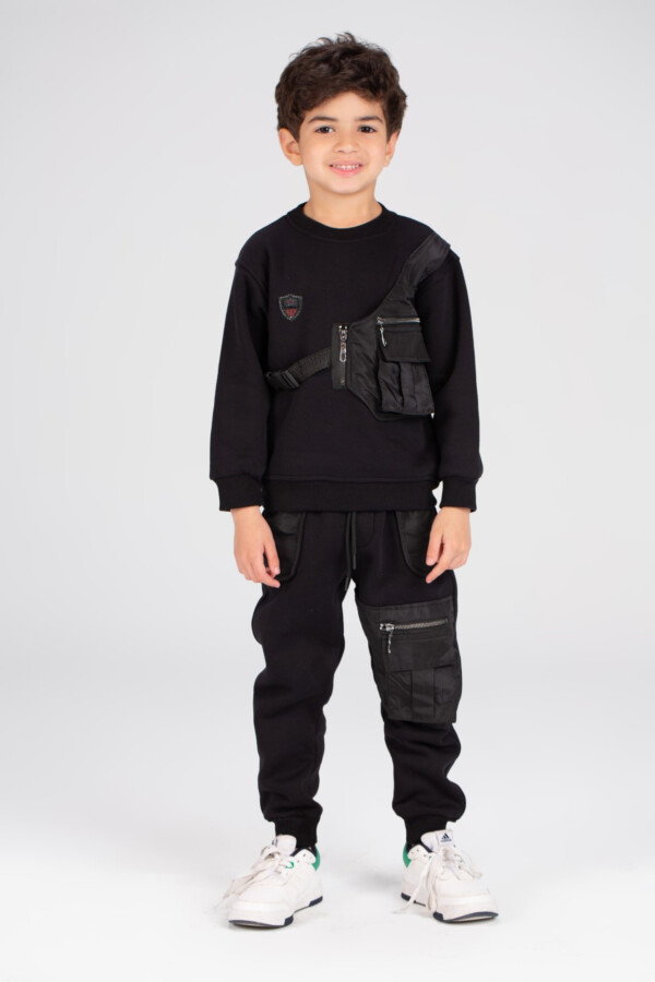 Boy's Padded Made Of Soft Melton Front Pocket Training Suit
