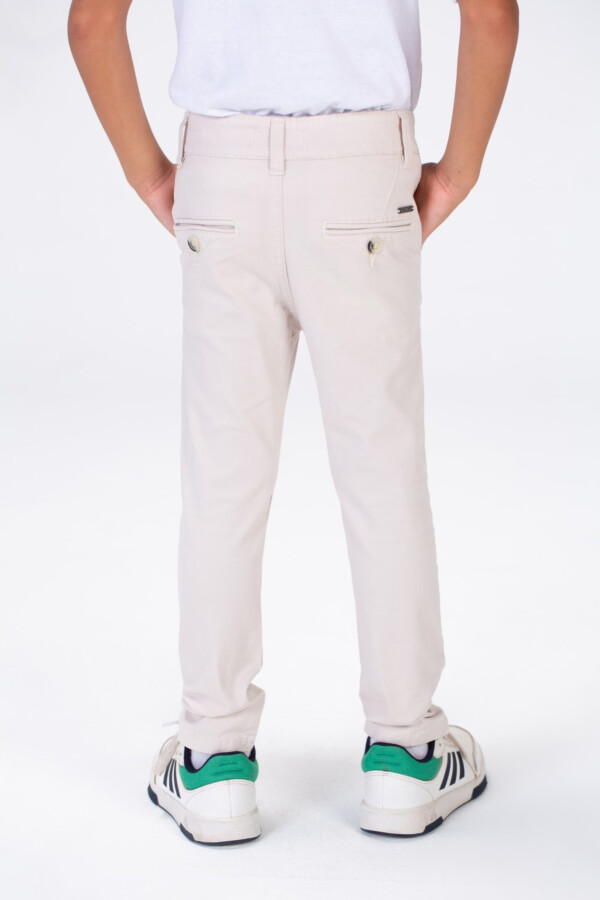 Boys Gabardine Trousers With A Modern Fit And Basic Colours