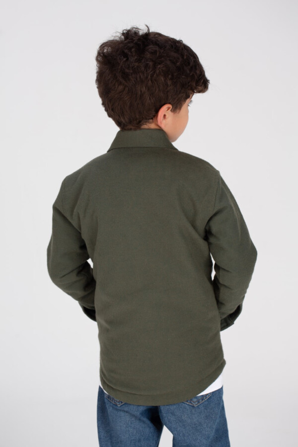 Boy's Regular Fit Soft Wool Front Pockets Shirt