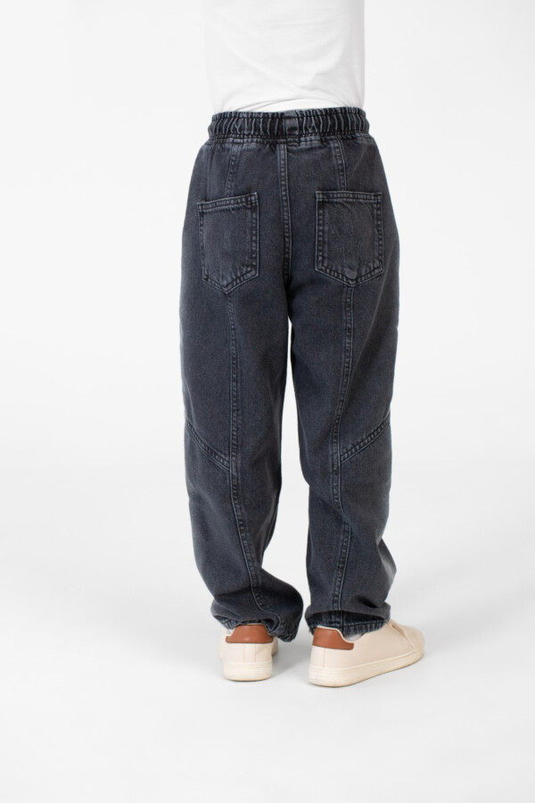 Boy's Wide Leg Elastic Waistband Jeans Pants In A Modern Design