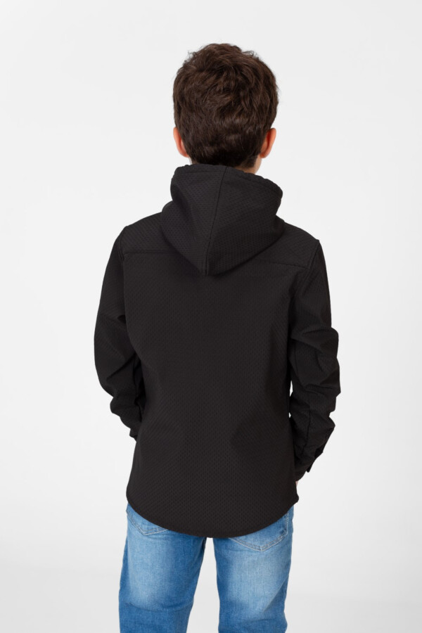 Boy's Fur Padded Hood Shirt With Full Front Zip