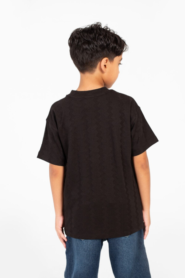 Boy's Basic Round Neck T-Shirt With Modern Design And Short Sleeves