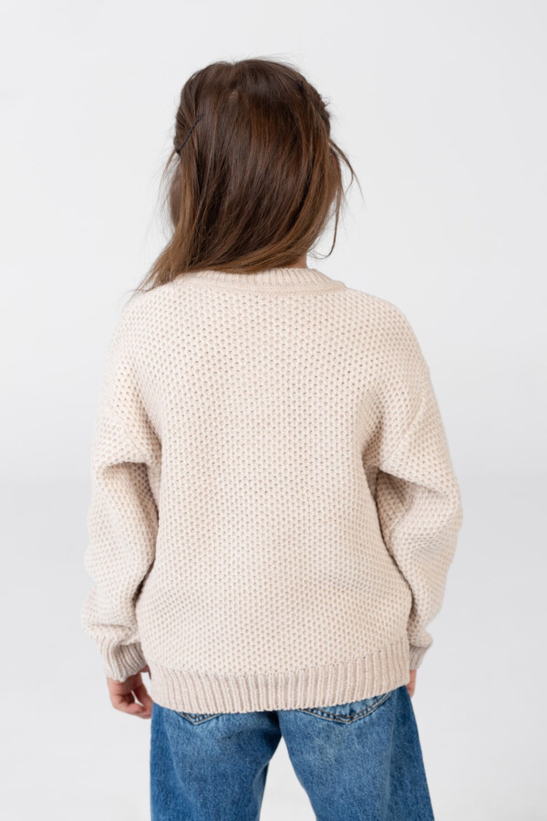 Girl's Velvet Pullover With Round Neck And Long Sleeves