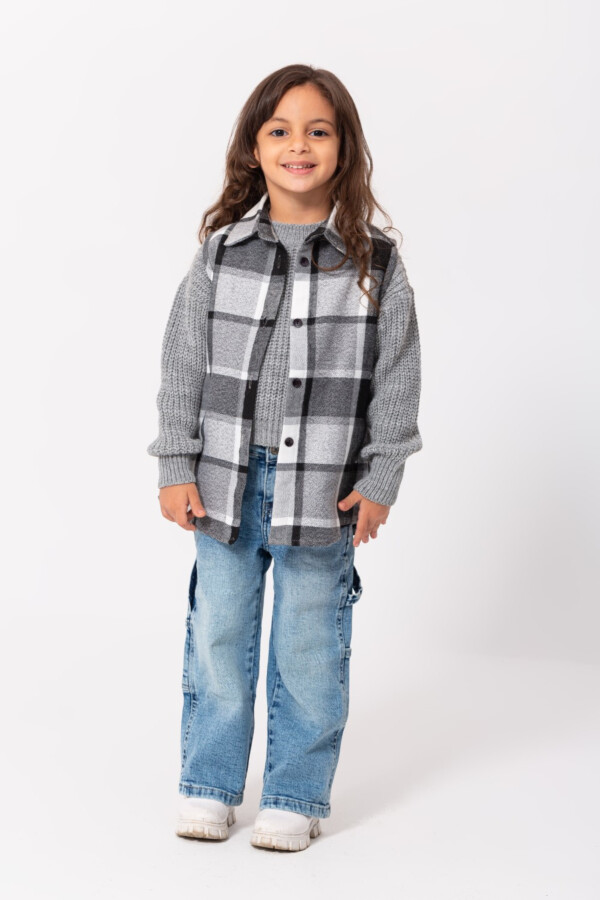 Girl's Checked With Front Pockets Regular Fit Outfit