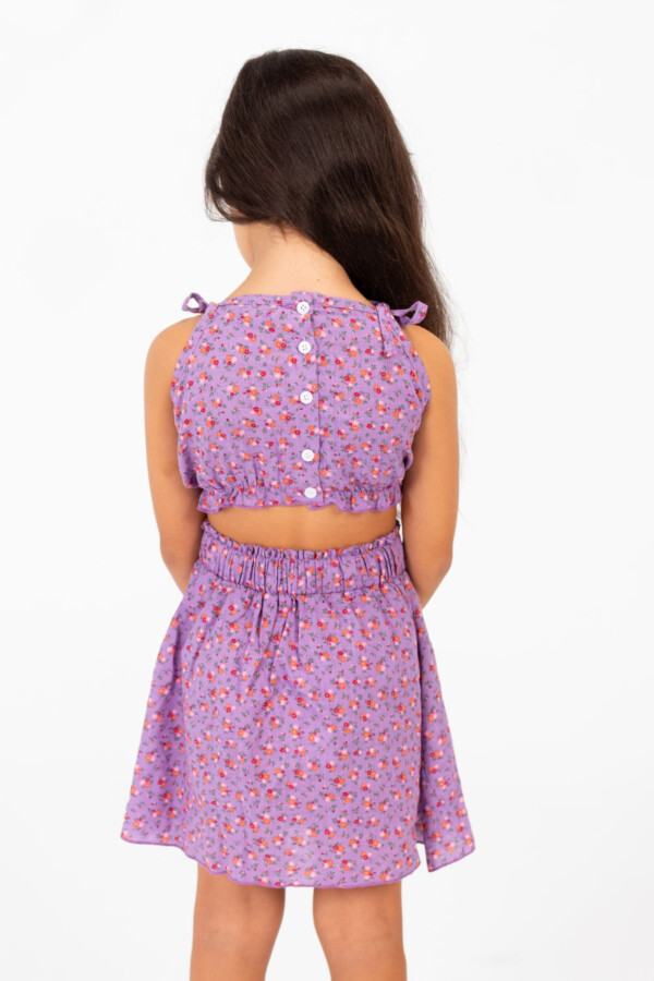 Girl's Wooded Outfit Set With An Elastic Waistband And A Sleeveless Blouse High Quality Modern design