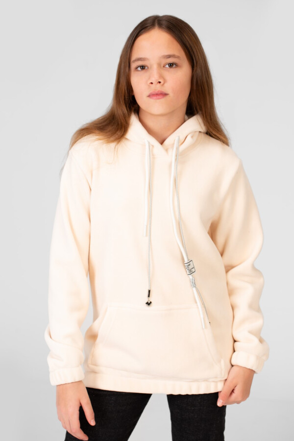 Girl's Basic Plain Hoodie Sweatshirt With Long Sleeves