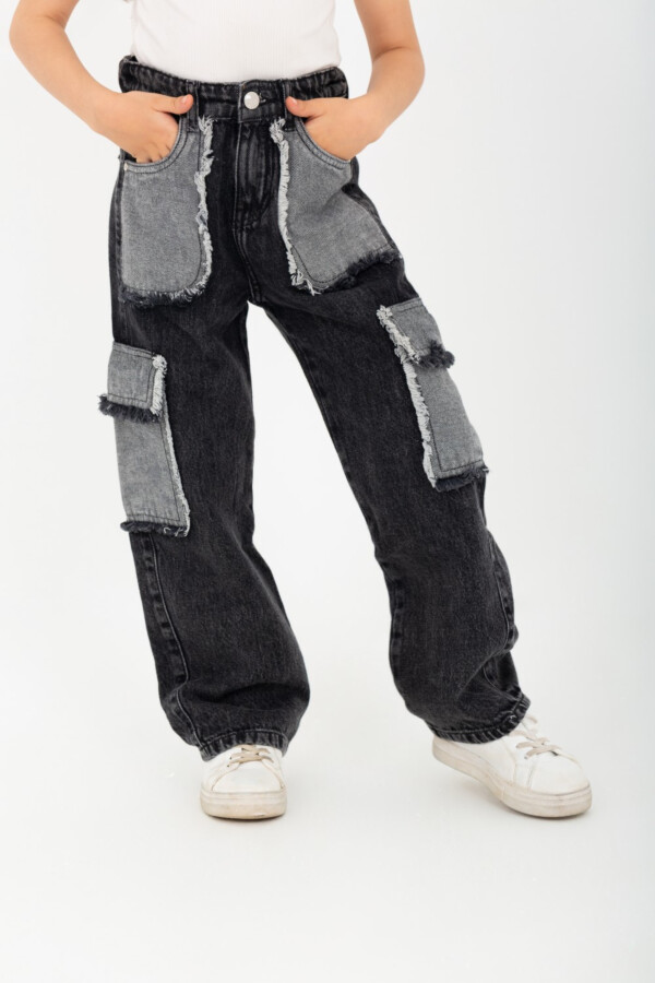 Girls' Wide Leg Jeans Pants With Front And Back Pockets In A Unique Cut