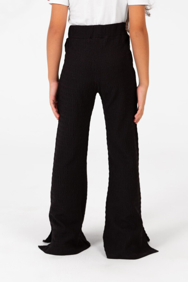 Girl's Linen Basic Pants With A Slit At The Bottom In Modern Design