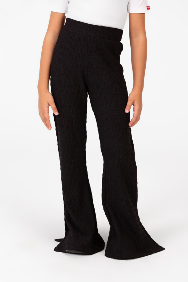 Girl's Linen Basic Pants With A Slit At The Bottom In Modern Design