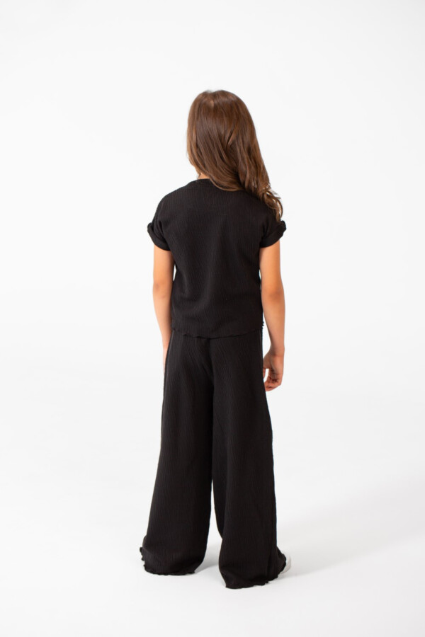 Girl's Basic Two Pieces Set Outfit Half Sleeved T-shirt And Pants Made Of Practical Fabric