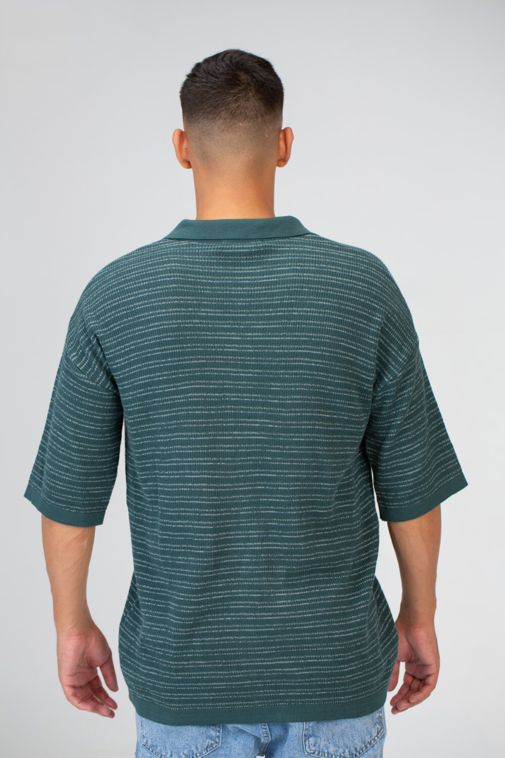 Mens Striped Half Sleeve Trico Shirt With Comfortable And Practical Material