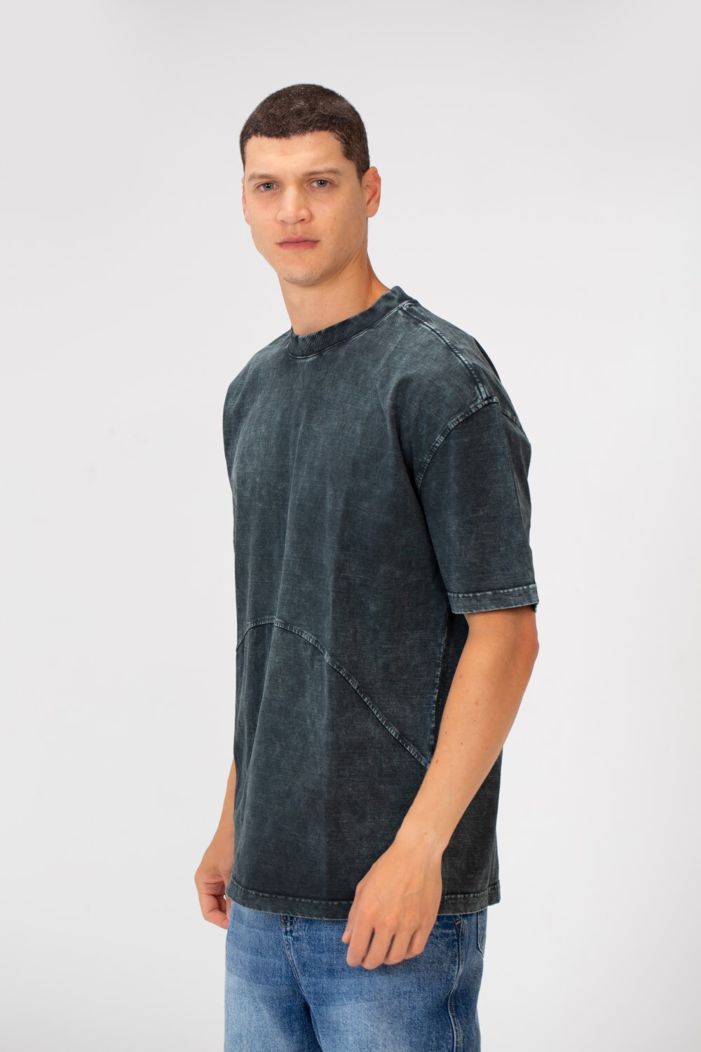 Men's Modern Oversized Short Sleeves Round Neck Basic T-shirt