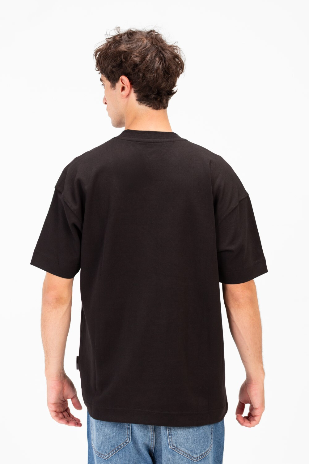 Men's Basic Tomato Oversized T-Shirt With Short Sleeves And Crew Neck