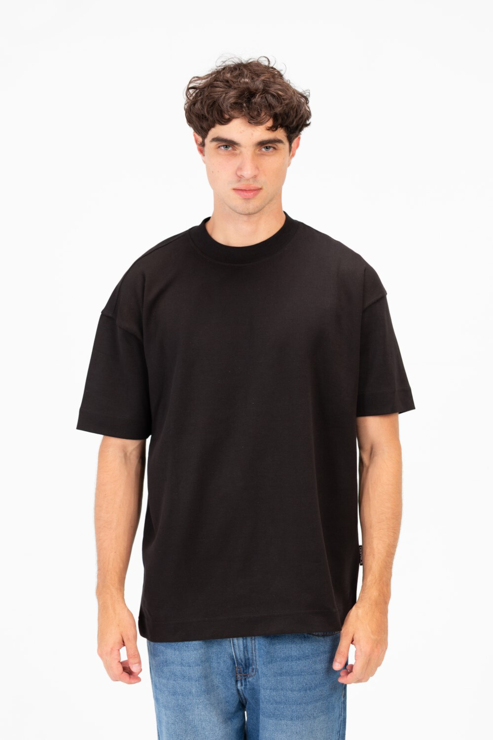 Men's Basic Tomato Oversized T-Shirt With Short Sleeves And Crew Neck