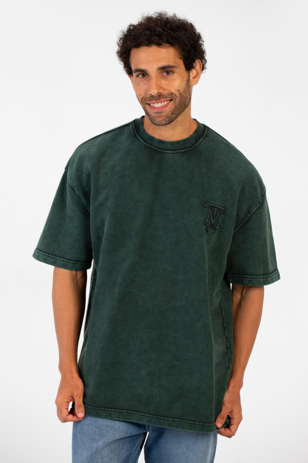 Men's Tomato Washed Short Sleeve Crew Neck T-Shirt With Unique Essential Details