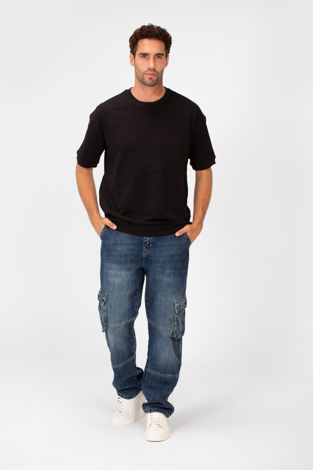 Men's Basic Plain Oversized Summer Melton Regular Fit Short Sleeves T-Shirt In Modern Cut