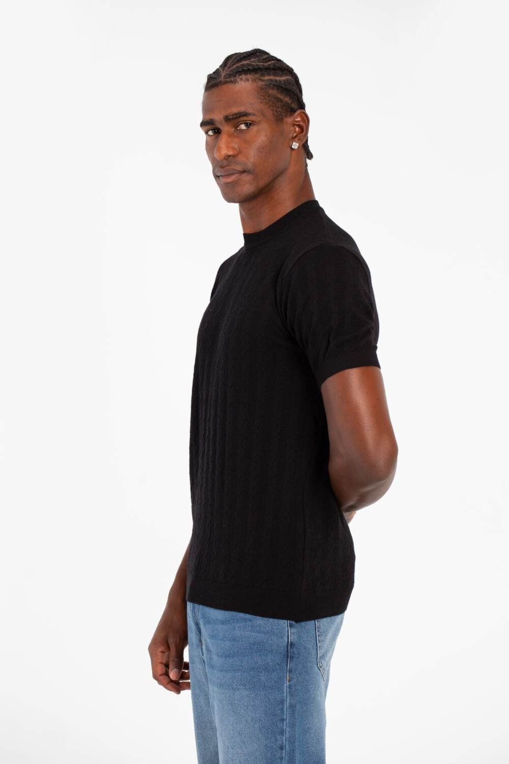 Men's Basic Slim Fit Breathable Half Sleeve Crew Neck T-Shirt