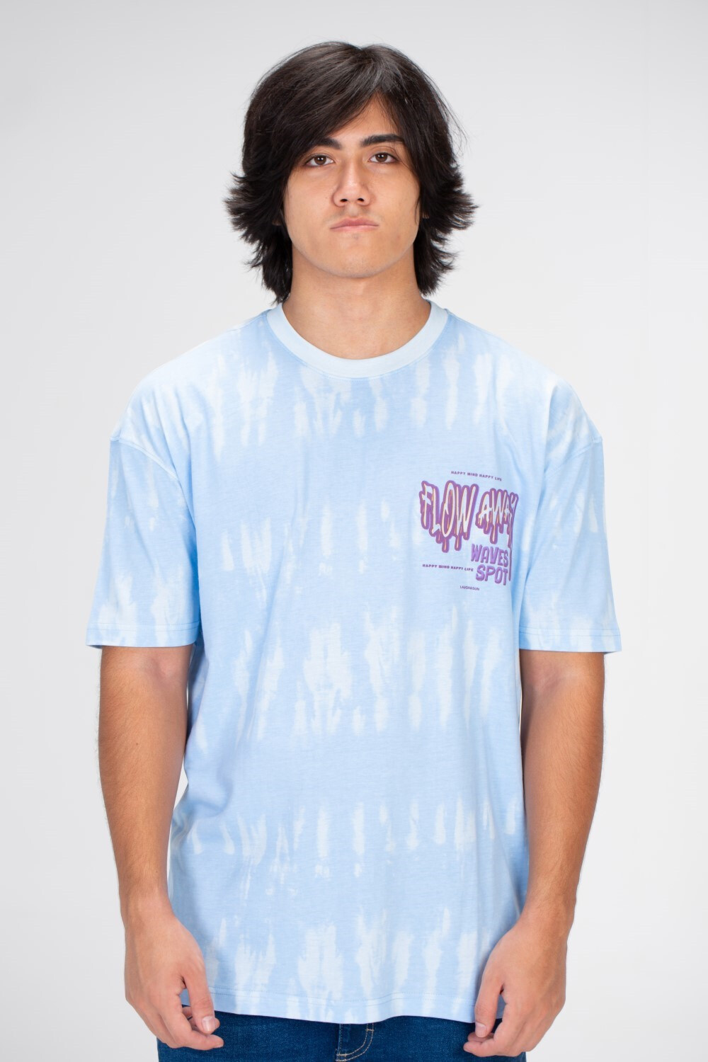 Men's Oversize Printed T-shirt With Round Neck And Short Sleeves