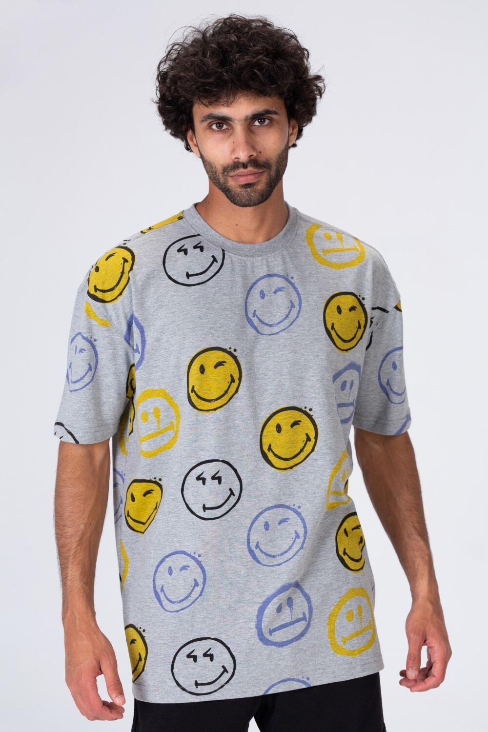 Mens Regular Fit Half Sleeves T-shirt With Wink Print