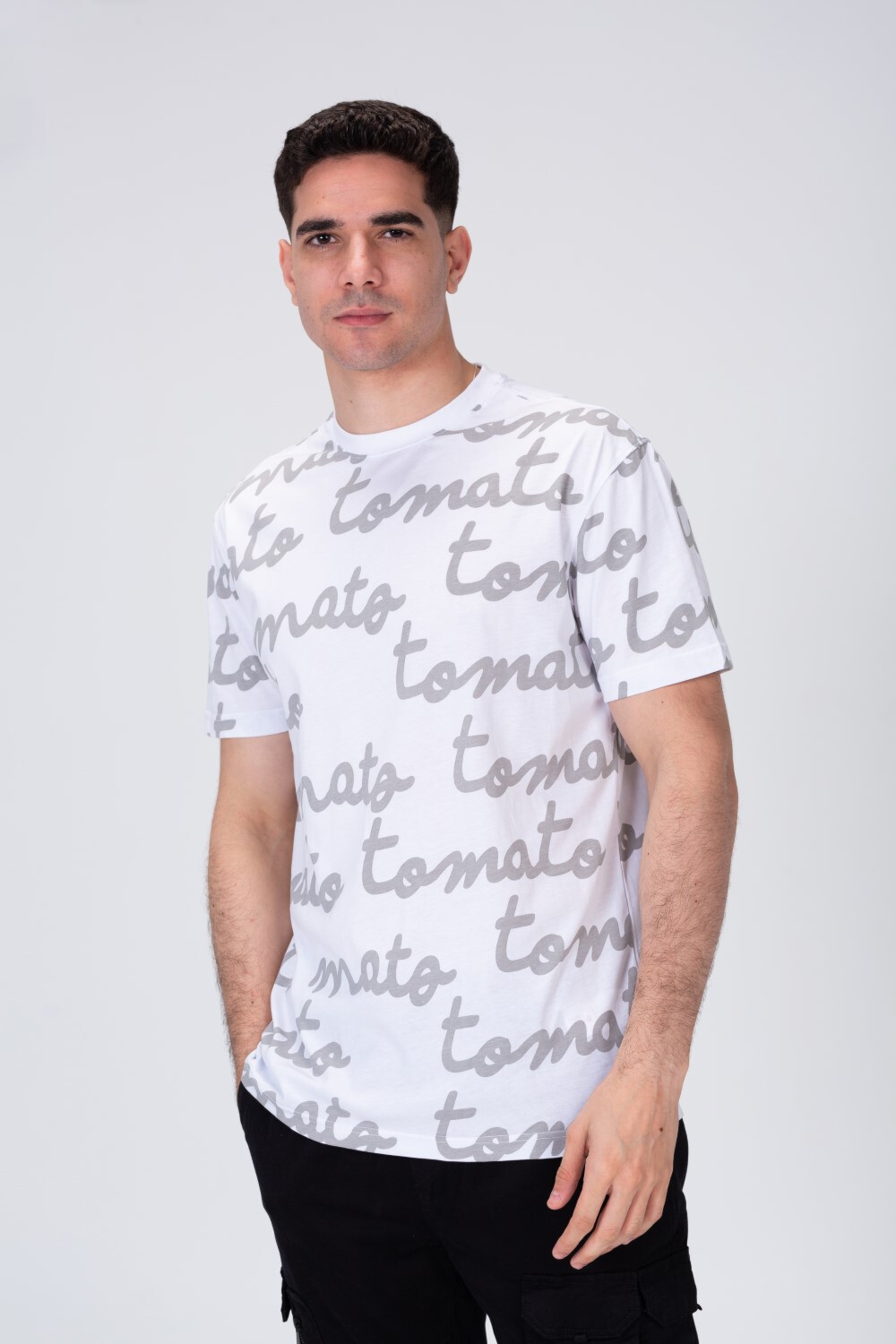 Mens Tomato Printed T-shirt With Comfortable Material