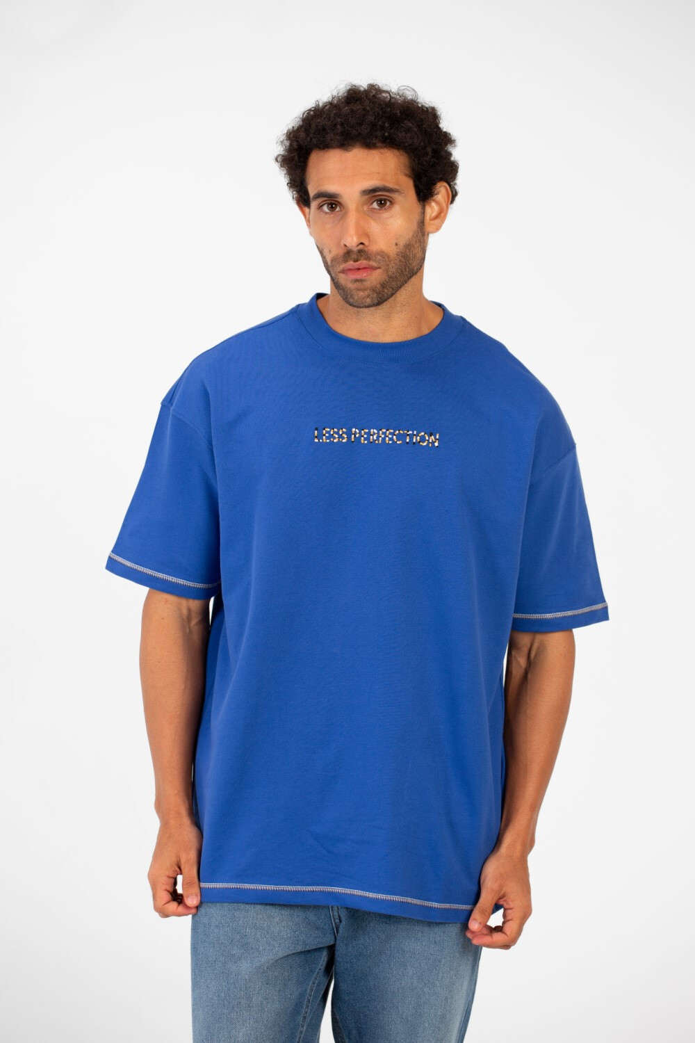 Men's Summer Regular Fit Round Neck Short Sleeves Front Text Print T-shirt