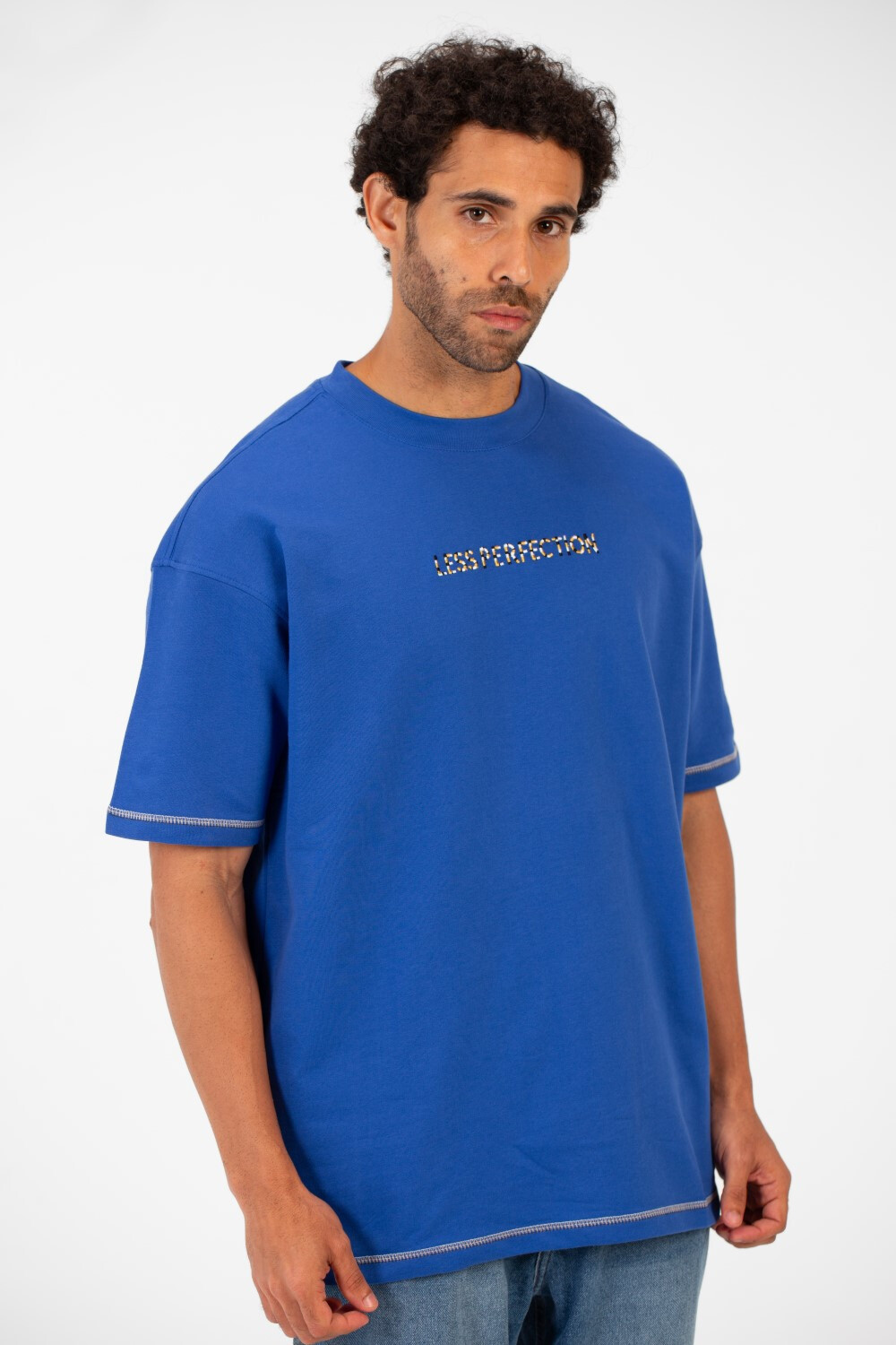 Men's Summer Regular Fit Round Neck Short Sleeves Front Text Print T-shirt