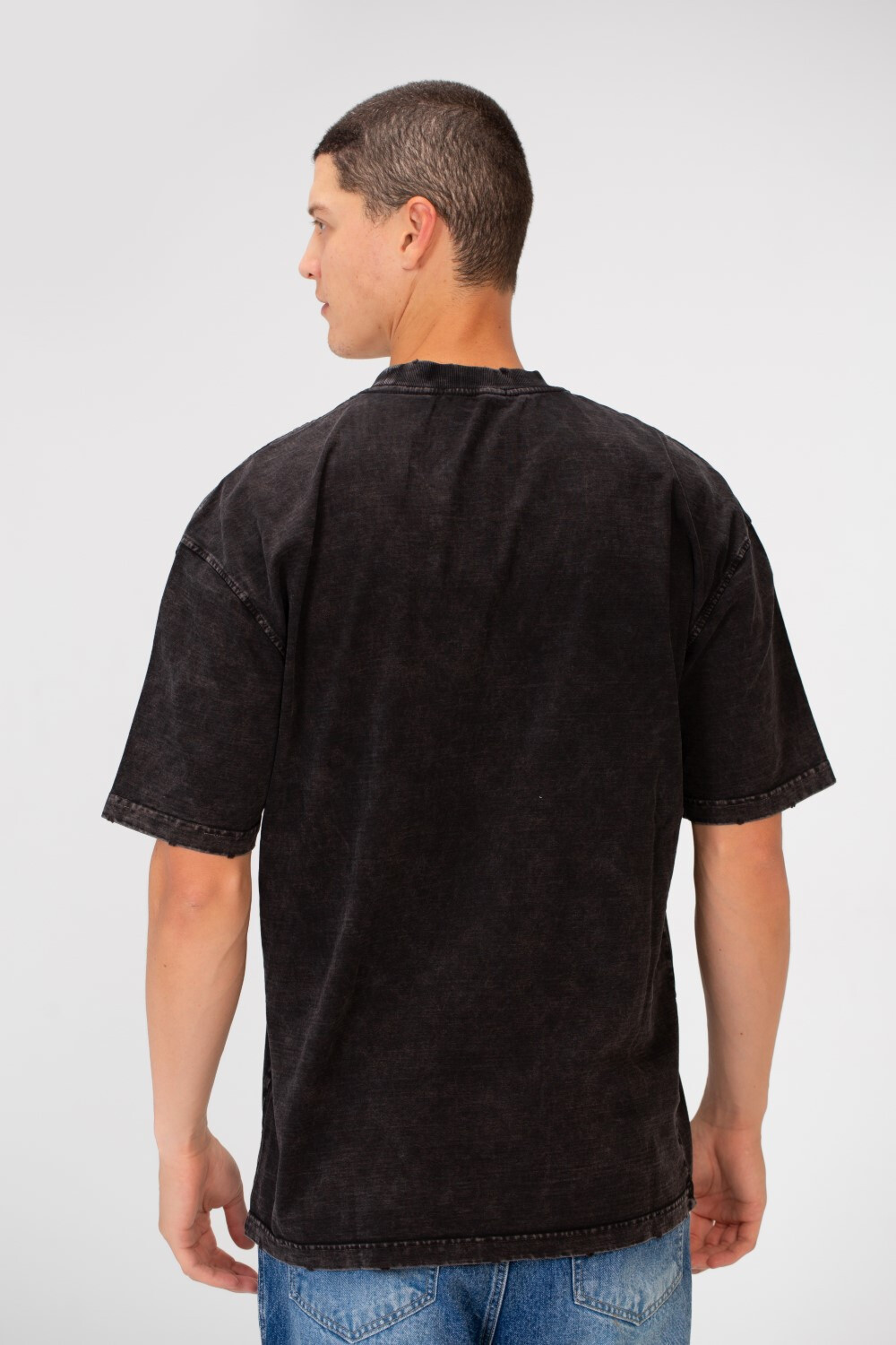 Men's Basic Oversized Half Sleeve Crew Neck T-Shirt